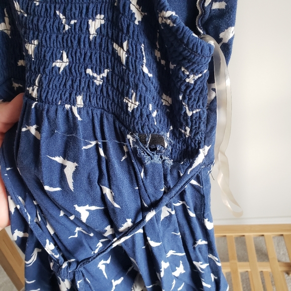 Blue/Cream Bird Sundress - Picture 2 of 6